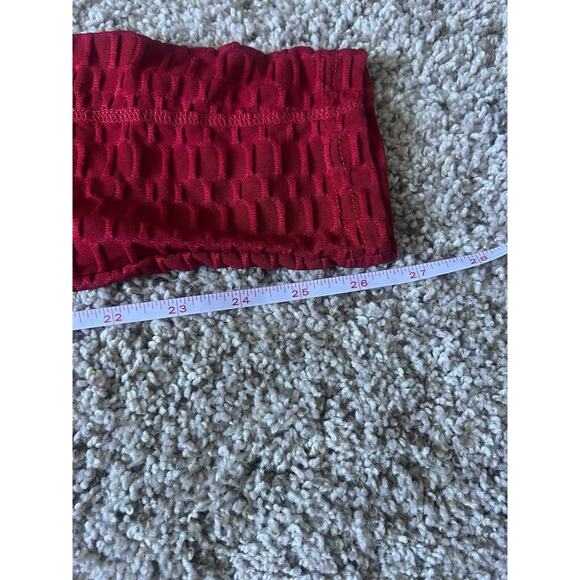 Butt Scrunch High Rise Leggings Women's L/XL Lifting Double Pockets Waffle Print - Picture 5 of 8